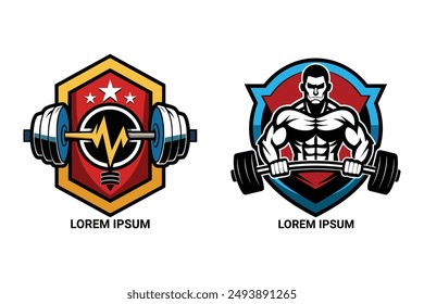 Modern gym logo. Create a strong brand identity. Customizable and scalable for any project.