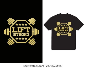 Modern gym t shirt design template