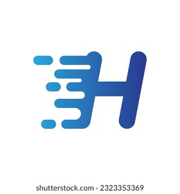 Modern H Initial letter alphabet font logo vector design