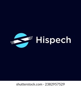 Modern H Letter Hispech Speed and Technology Company logo design