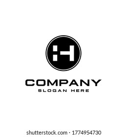 Modern H letter logo design template. Creative Minimal Monogram emblem design template. Graphic Alphabet Symbol for Corporate Business Identity. H monogram, letter, vector Icon.