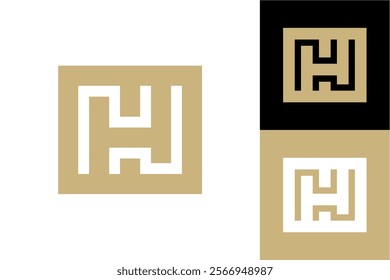 Modern H Letter Logo in Square Shape