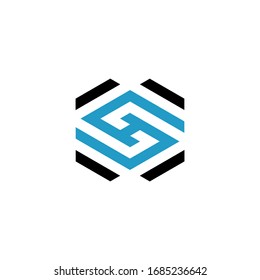 Modern h and i letter vector logo.