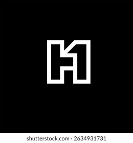  moderno diseño inicial del logotipo H1