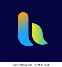 Modern ha letter logo design