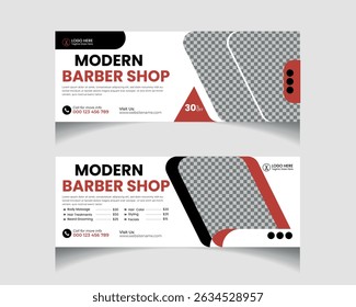 Modern Hair cut banner for barber shop social media cover template. beauty salon web banner template