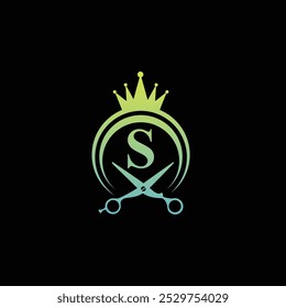 Modern Hair Cut And Salon Symbol With Letter S Logo