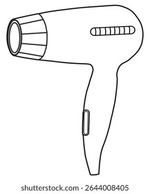 Secador de cabelo moderno isolado no fundo branco