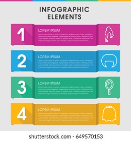 Modern hair infographic template. infographic design with hair icons includes mirror, hairdresser peignoir. can be used for presentation, diagram, annual report, web design.