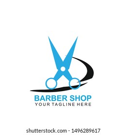 Modern Hair Salon Logo Design. Scissors icon.modern design. 