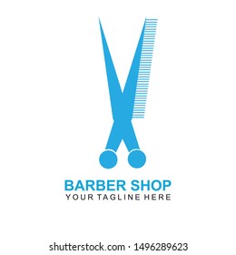 Modern Hair Salon Logo Design. Scissors icon.modern design. 