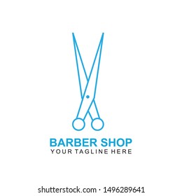 Modern Hair Salon Logo Design. Scissors icon.modern design. 