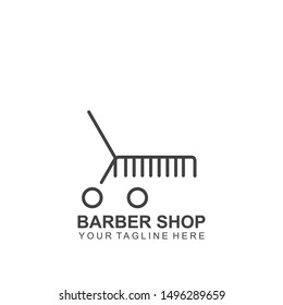 Modern Hair Salon Logo Design. Scissors icon.modern design. 