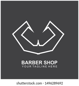 Modern Hair Salon Logo Design. Scissors icon.modern design. 