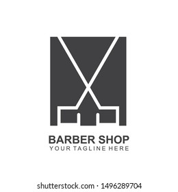 Modern Hair Salon Logo Design. Scissors icon.modern design. 