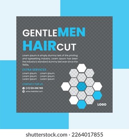 Modern haircut  design template hair social media post