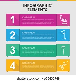 Modern hairdresser infographic template. infographic design with hairdresser icons includes barber brush. can be used for presentation, diagram, annual report, web design.