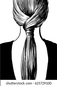 modern hairstyle with tail
