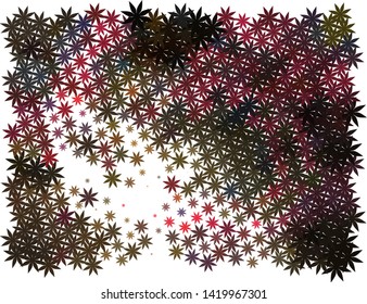 Modern halftone background with abstract flower