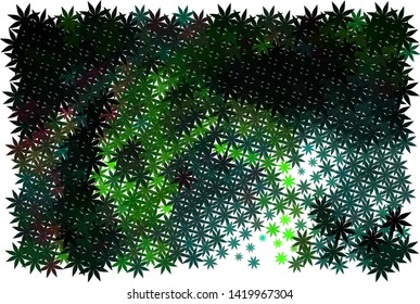 Modern halftone background with abstract flower