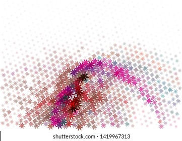 Modern halftone background with abstract flower