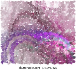 Modern halftone background with abstract flower