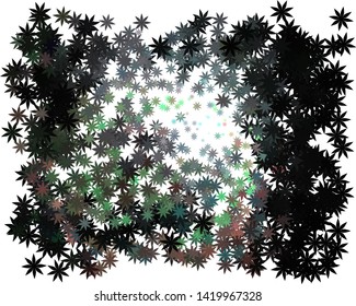 Modern halftone background with abstract flower