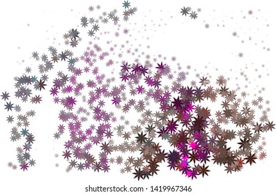 Modern halftone background with abstract flower