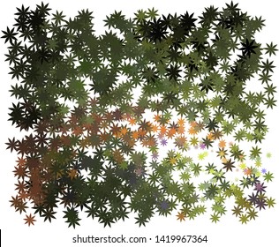 Modern halftone background with abstract flower