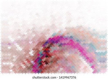 Modern halftone background with abstract flower