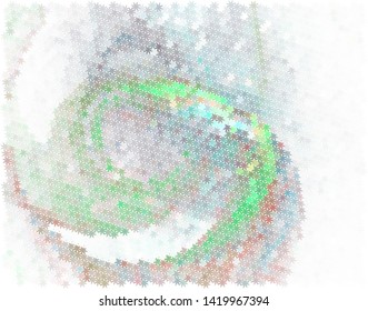 Modern halftone background with abstract flower