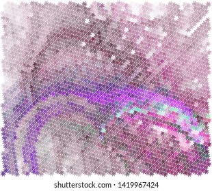 Modern halftone background with abstract flower