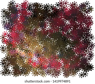 Modern halftone background with abstract snowflakes
