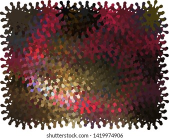 Modern halftone background with abstract snowflakes