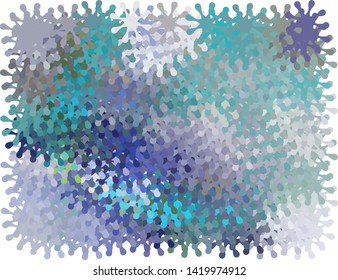 Modern halftone background with abstract snowflakes