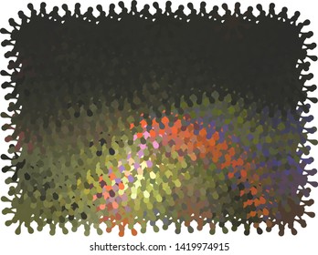 Modern halftone background with abstract snowflakes