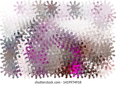 Modern halftone background with abstract snowflakes