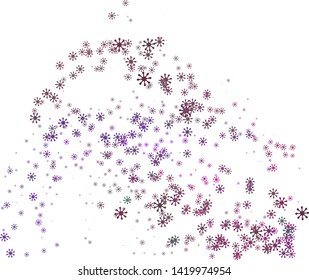 Modern halftone background with abstract snowflakes