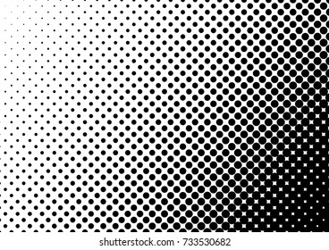 Modern Halftone Background. Black and White Vintage Overlay. Points Grunge Backdrop. Vector illustration
