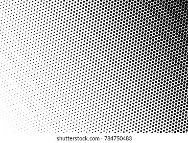 Modern Halftone Background. Distressed Texture. Abstract Fade Overlay. Gradient Dotted Backdrop. Vector illustration