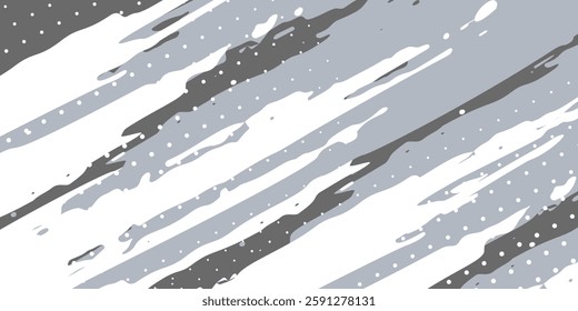 Modern halftone black ink brush stroke  Black brush splashes isolated on transparent abstract