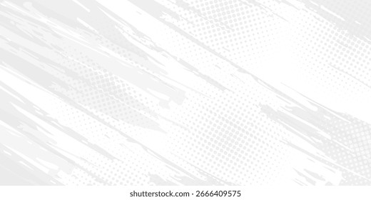 Modern Halftone Brush Stroke Pattern in Light Gray