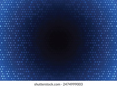 Fondo azul oscuro de semitono moderno. Concepto de Web decorativo, Anuncio, diseño, cartel. Ilustración vectorial