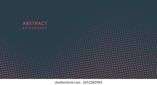 Modern Halftone Dot Wave Background in Red and Navy