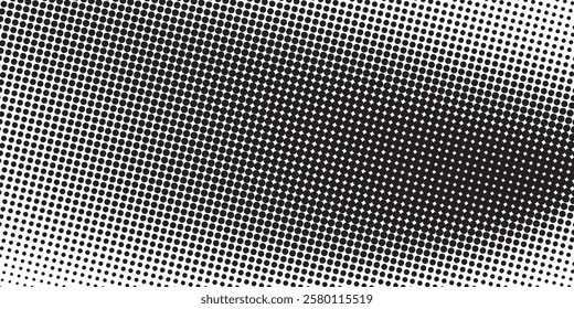 Modern halftone gradient background. Faded grit noise texture. White and black sand wallpaper. Retro pixelated backdrop. Anime or manga simple modern abstract
