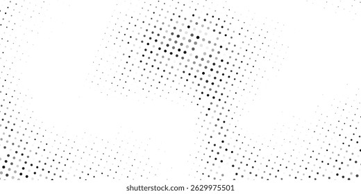 Modern halftone gradient texture. Vanishing polka dot background. Repeating dots gradation modern abstract simple