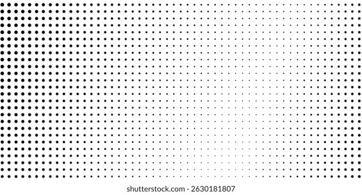 Modern halftone gradient texture. Vanishing polka dot background. Repeating dots gradation pattern background simple abstract art design