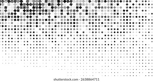 Modern halftone gradient texture. Vanishing polka dot background. Repeating dots gradation design abstract vector
