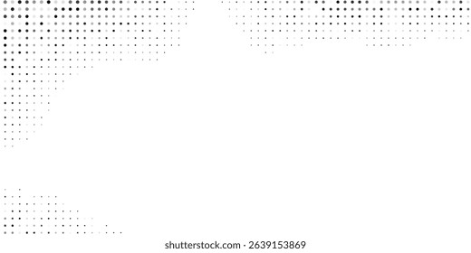 Modern halftone gradient texture. Vanishing polka dot background. Repeating dots simple abstract