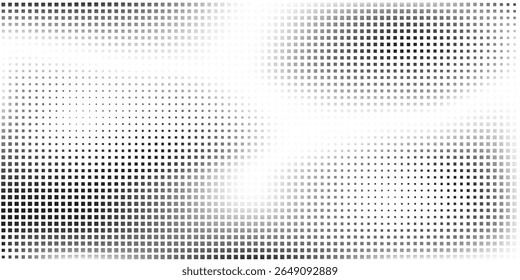 Moderna textura de degradado semitono. Vanishing ilustración de fondo de lunares abstracto